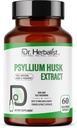 Dr. HERBALIST Psyllium Husk extrakt 1000mg per serving (Plantago Ovata Fiber Supplement)