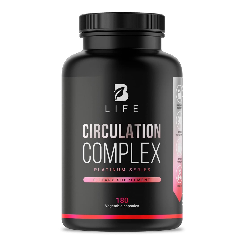 Butchers Broom, Horse Chestnut, L-Arginine and Resveratrol, Circulation Complex 180 Caps - 45 dní 