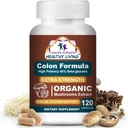 Cancer Sciences Colon Wellness Supplement, USDA Certified Organic Huby Extract, Extra Strength 1,500 mg, High Potency 40% Beta-Glucans, Immune, Gut & Digestive, Colon Cleans & Detox, 120 Caps