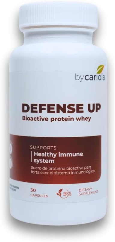 Defense Up Imunity System Suplement - Imunity Defense Booster - Bioactive Protein Srvátka Kapsule - Zinok - Vitamín D - Imunoglobulín - Prírodná formula - 30 Caps