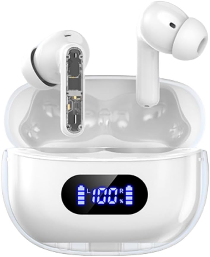 Bezdrôtové slúchadlá P1 PRO, slúchadlá Bezdrôtové slúchadlá Bluetooth s clear Call Mics Ear Buds, pohodlné Fit, IPX7 Nepremokavá dlhá životnosť batérie, 30H Playtime for Sports Workout