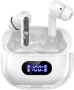 Bezdrôtové slúchadlá P1 PRO, slúchadlá Bezdrôtové slúchadlá Bluetooth s clear Call Mics Ear Buds, pohodlné Fit, IPX7 Nepremokavá dlhá životnosť batérie, 30H Playtime for Sports Workout