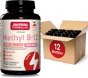 Jarrow Formuly Pravidelná sila Metyl B-12 500mcg, Dietary Supplement for Cellular Energy Production and Brain Health Support, 100 Cherry-Flaved Chewable Tablets, 100 Day Supply, Pack of 12