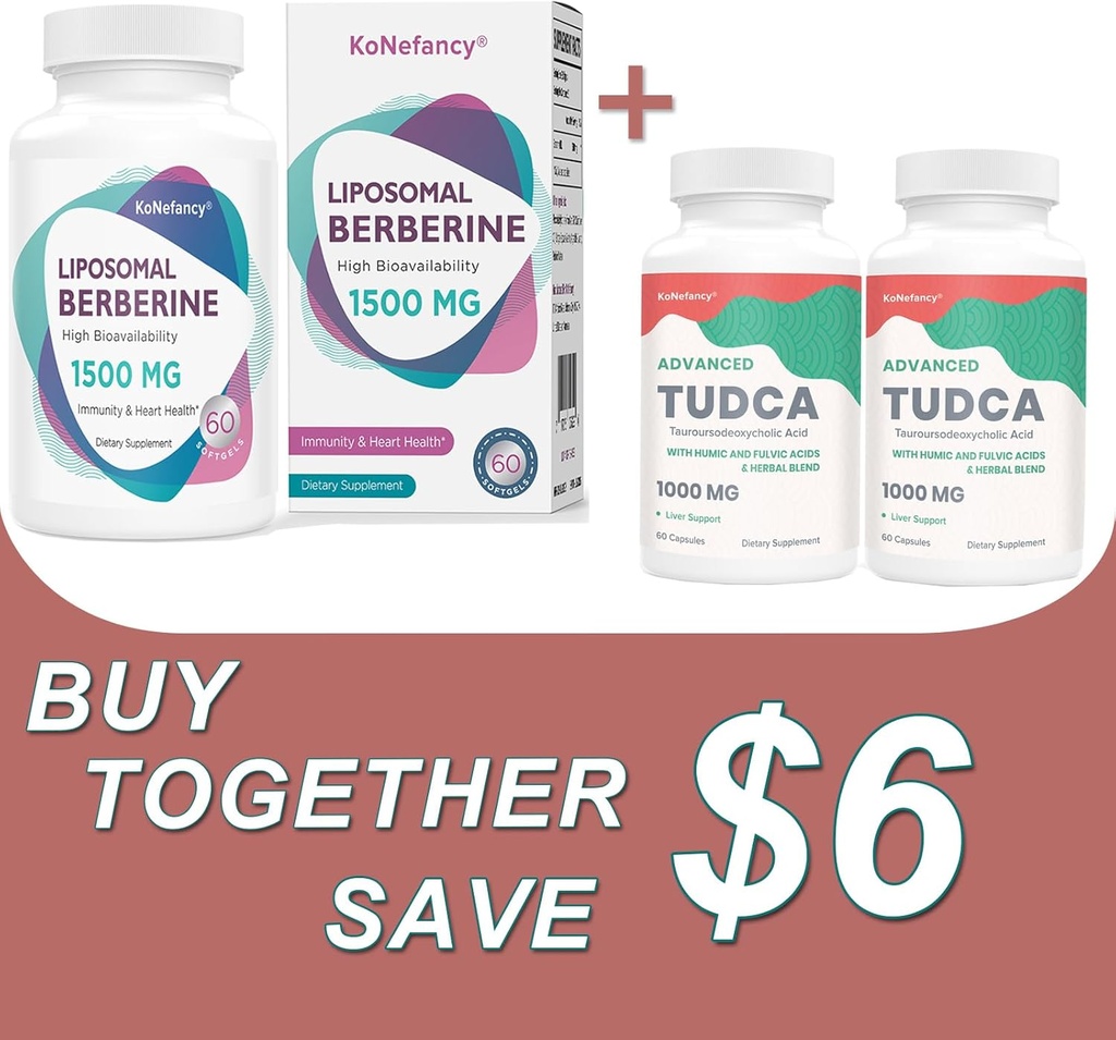 Optimalizovať svoje zdravie s TUDCA Complex 2Pack a Lipozomálne Berberine 1500mg Bundle