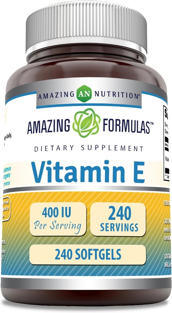 Amazing Formules Vitamín E Supplement 400 IU per serviceing 