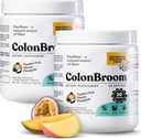 ColonBroom Psyllium Husk prášok (Tropical Fruits, 120 Servings) - Colon očistiť pre Bloating Relief & Gut Health - Colon Broom Fiber Powder Drink - Vegan, Gluten Free Fiber prášok Supplement