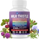 Mlieko Thitle Supplement 15000mg Organic Artičok Chanca Piedra Púpava Ochrana pečene Supplement Obsahuje Glutatión NAC cvikla prášok D3&K2 vitamíny Minerálne (29-IN-1)Made In USA