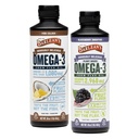 Barlean's Omega 3 Liquid Supplement Bundle, BlackBerry Smoothie Ľanový olej a Piña Colada Fish Oil Supplements Set, 16 oz