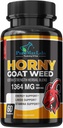 Horny Kozí burina extra sila w. Maca, L-arginín, ženšen, Boost Performance, Výdrž, Energia, Non-GMO, 60 Kapsule