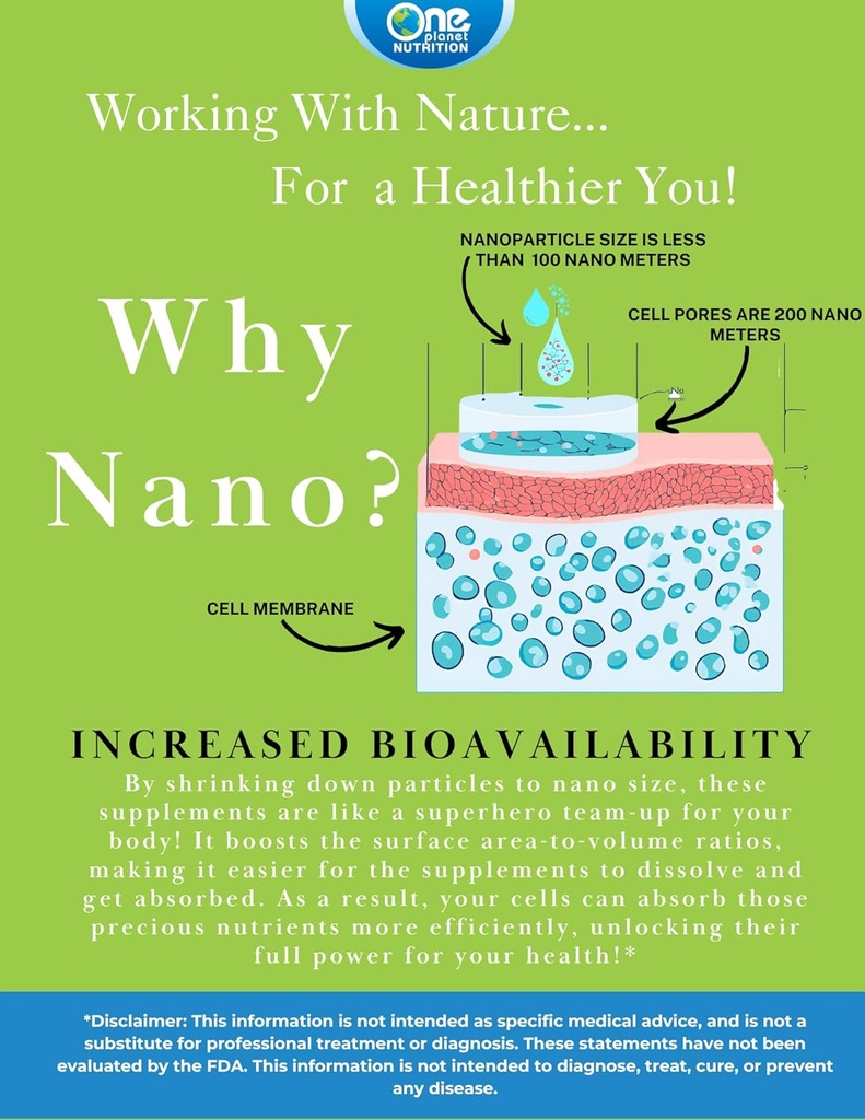 One Planet Nutrition Nano Quercetin Powder 8 oz (227 Servings), Sophora Japonica Extract, Nano pre zvýšenú absorpciu, podporuje imunitné zdravie s antioxidantmi Výhody, non-GMO, Vegan