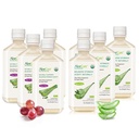 AloeCure Organic Aloe Vera Juice - 8 fľaša Vzorka balenia - Hrozno a prírodná chuť, 8x500ml