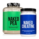 NAKED Vegánsky svalový rast a zotavenie Bundle Creatin a 5LB bez príchute Pea