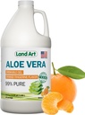 Pure Aloe Vera Piteable Gel - Orange Tangerine Ochutené - Cold-Processed Inner Filet - z ekologických čerstvých listov z Texasu - pre reflux pálenia záhy - kyselina - 64 fl oz