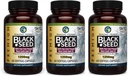 Amazing byliny Premium Black Seed Oil Capsules - Vysoká potencie, Cold Pressed Nigella Sativa Aids in Digestive Health, Immune Support & Brain Function - 60 gróf, 1250mg (Pack of 3)
