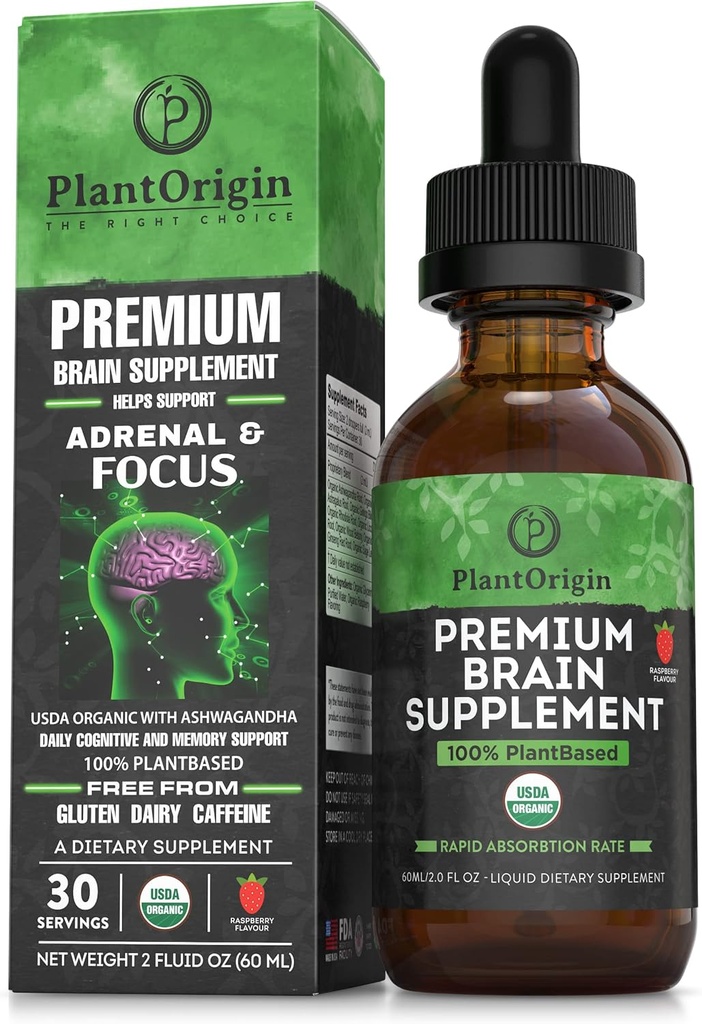 PLANTORIGIN-USDA Organic Liquid Brain Supplement 