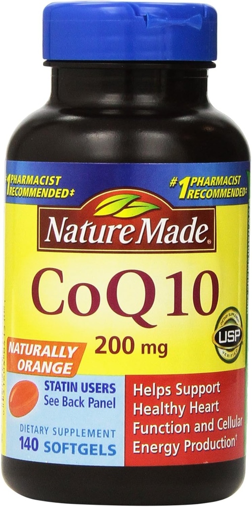 Nature Made CoQ10 Koenzým Q10 200 mg - 2 fľaše, 140 Softgels Každá