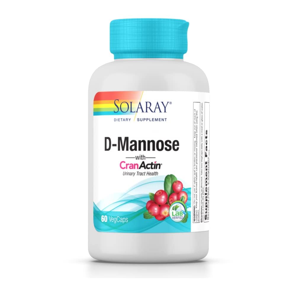 SOLARAY D- Mannose s CranActinom, 60 Vegetariánskych kapsúl