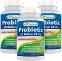 Najlepšie Naturals Probiotic 10 Kmene 30 Milión Policajt Stabil 120 Veggie Caps (120 Počet (Pack of 3))
