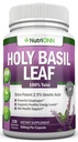 Svätá bazalka Leaf Kapsule - 500mg - 2,5% kyseliny urzolovej - 120 Vegan Kapsule - Real Tulsi Extract Supplement - Positive Mindset - Adaptogenic & Ayurvedic Herb