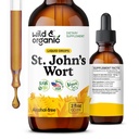 Wild & Organic St Johns Wort Tinture - Mood Support - Relaxačné St. John's World Supplement - Tekuté Hypericum Perforatum Herb kvapky - Vegan, Cukor a alkohol - 2 fl oz