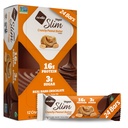 Nugo Slim Dark Čokoláda Chrumkavé Arašidové maslo, 16g Vegánsky proteín, 3g Cukor, 7g Fiber, Nízky čistý Carb, Keto Friendly, Gluten Free, 24 gróf