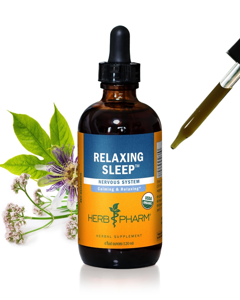 Herb Pharm Relaxačný spánkový bylinný vzorec s Valerian tekutý extrakt - 4 Ounce (Pack of 1)