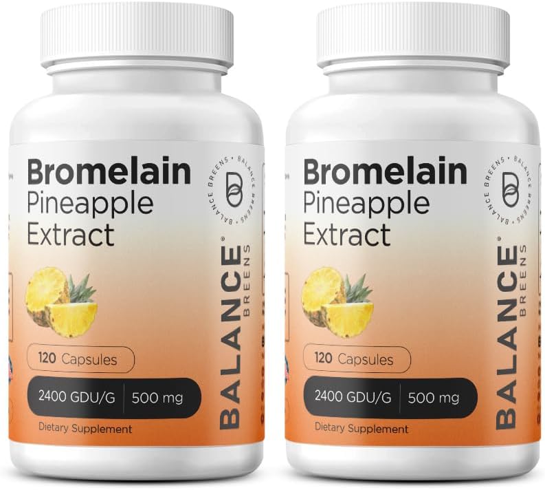 Balancebreens Hypromelain 500mg, 120 Kapsule - Ananás extrakt Digestive Enzyme, podporuje zažívacie a spoločné zdravotné doplnky