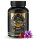 Golden Saffron Selenium (200mcg Selenium & 88,5 mg Saffron Extract) - na podporu celkového zdravia, non-GMO, Gluten Free, Dairy Free, s unikátnym a Advanced Formula 