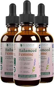 Rejuvica Zdravie Balanced Femme - Menopauza Podpora pre horúce riasy a ženské rovnováhu - Tekuté dodanie pre lepšiu absorpciu - Black Cohosh, Dong Quai, Vitex, Maca Root & Viac!