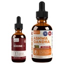 Rejuvica Health Active Iodine + Active Ashwagandha 4oz Bundle - Podpora energie a stresu Bundle - Advanced Liquid Delivery