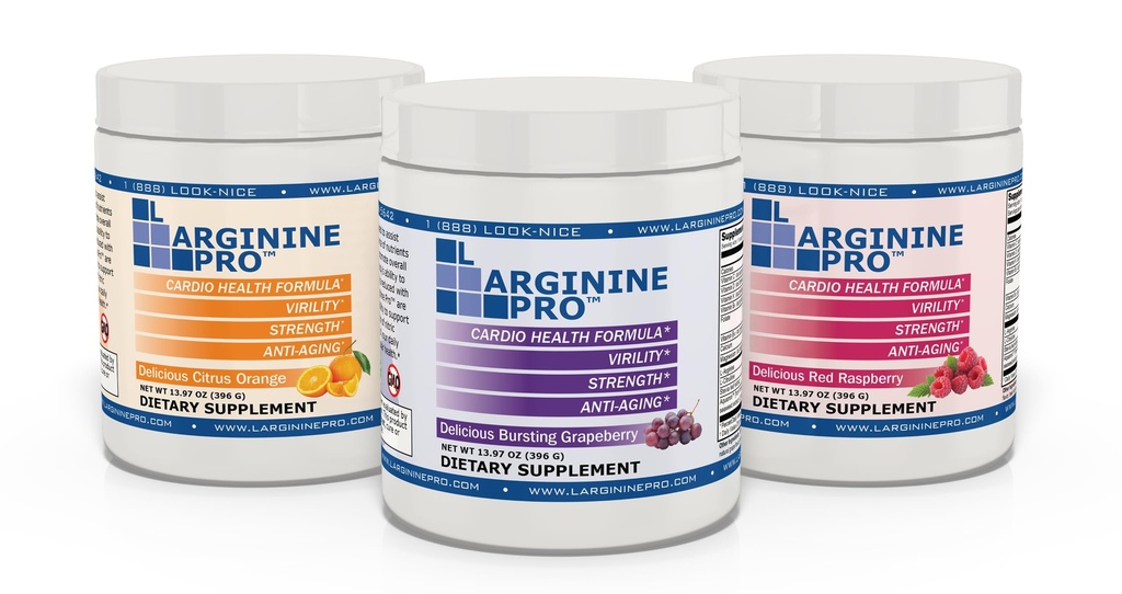 L-ARGININE PRO 5 500mg L-arginín Plus L- citrulín 1,100mg Malinová, pomarančová a hroznová prášková drinková zmes pre zvýšenú výrobu oxidu dusnatého