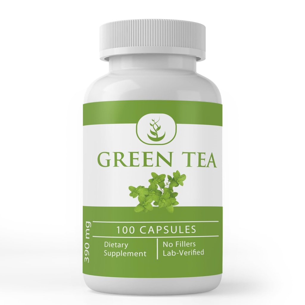 PURE ORIGENAL INGREDIENTS Green Tea Extract, (100 Kapsule) Always Pure, No Aditives Or Fillers, Lab Overified