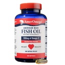 AmerOmega Triglycerid Omega-3 Rybí olej na podporu zdravia srdca - Wild-Caught Aljašský Walleye Pollock - American-Zdroj, American-Made - Non-GMO, Gluten-Free & Dairy-Free - 120 Softgels