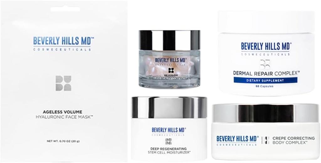Beverly Hills MD Award Winners Bundle - Pomáha w/Hydration, Vzhľad starnutie kože, vrásky, jemné linky a podporné kolagén
