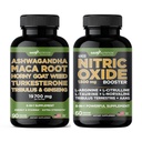 Gade Nutrition Ashwagandha s Maca Root, Horny Kozí burina, Turkesterone, Tribulus Terrestris, Panax Ginseng + Oxid dusnatý Booster - Bundle pre energiu, Vitality, Výkon, Čerpadlo