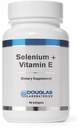 Douglas Laboratories Selénium + vitamín E 400 IU prírodného vitamínu E a 50 μg selénu 90 Softgels