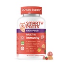 SmartyPants Kids Multivitamin & Immunity Gummies: Vitamins C, D, B6, B12, A, and Zinc for Immune Support, Biotin, Iodine, Gluten Free, Two Fruit Flavors, 60 Count (30 Day Supply)