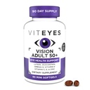 Vision for Ages 50 Plus for Eye Health, Vision Support, Aging Eyes, Lutein, Zeaxantin, Omega-3, Zinok, Vitamín C, Vitamíny D, Vitamíny E, Očný lekár Dôveryhodný, Vyrobené v USA, 90 Ct