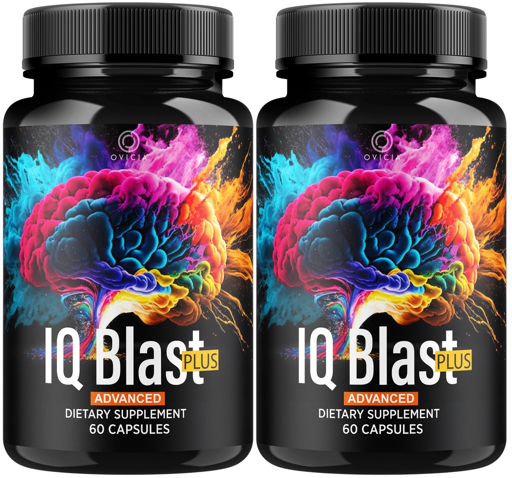 (2 Pack) IQ Blast Plus - IQBlast Plus Capsules Support Advanced Formula Reviews, IQBlastPlus Pills Natural Ingredients Memory Support Daily Vitamins for Health and Wellness, 120 Capsules for 2 Months