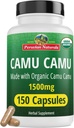 Peruánska Naturals Organic Vitamin C from Camu Camu Kapsule 1,500mg - 150 Vegan Pills, Natural Vitamin C from Whole Food Camu Berry Organic, Non-GMO