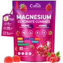 Magnesium Glycinate Gummies 600mg, 120 Counts Chews Sugar Free Magnesium Gummies for Adults & Kids with L-Threonate, Calcium, Zinc & CQ10, Potassium Supplements for Zzz, Brain, Muscle & Relax