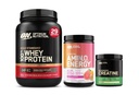 Optimálna výživa Starter Balenie: Mikronizovaný Kreatín Monohydrát prášok (60 Servings), Amino Energy Tropical Sunrise (30 Servings) a Gold Standard 100% Srvátka Dvojitú bohatú čokoládu (29 Servings)