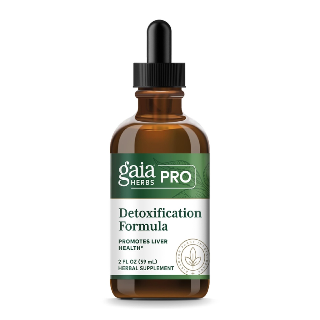 GAIA HERBS PRO Detoxikačný vzorec - podporuje zdravie a detoxikáciu pečene* - Mliečny bodkovač, žltý dok a viac - 2 fl oz (30 porcií)