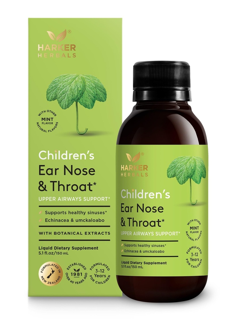Detský ucho nos a hrdlo sirup, bylinná formula pre sinusy a sezónne wellness zahŕňa Echinacea, Pelargonium a bazový kvet, rastlina-založené - 5.1 Fl oz (30 servings)