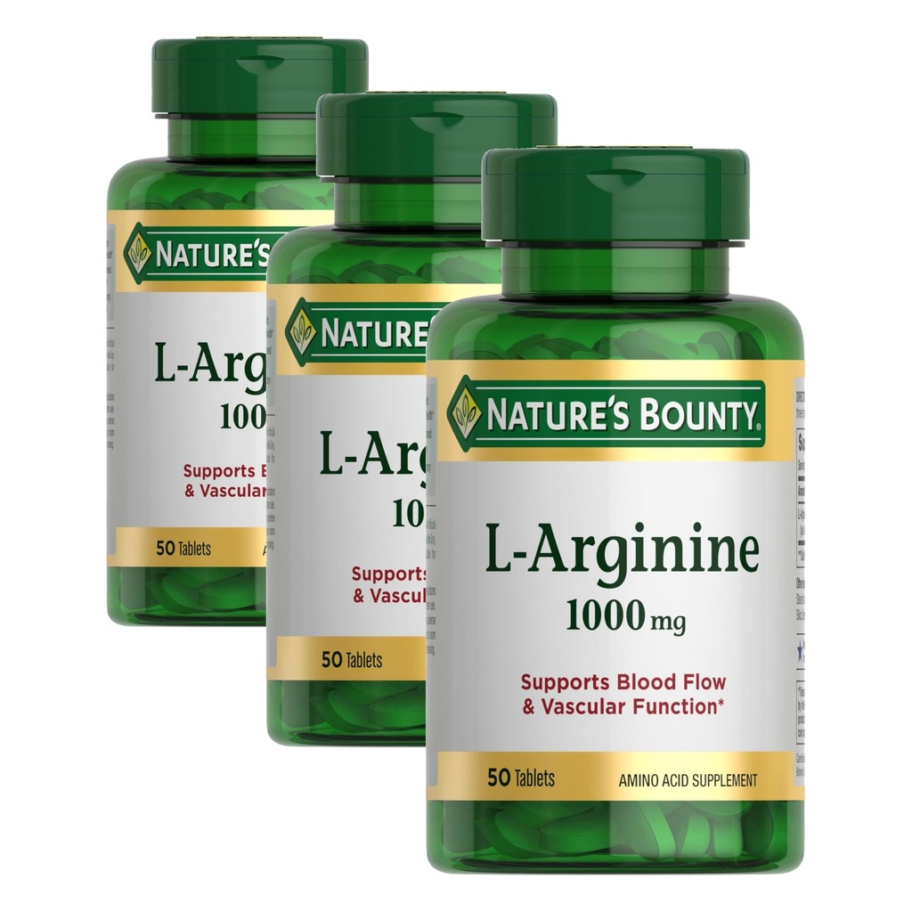 Nature's Bounty L-arginín 1000 mg pre podporu prietoku krvi a cievnej funkcie 