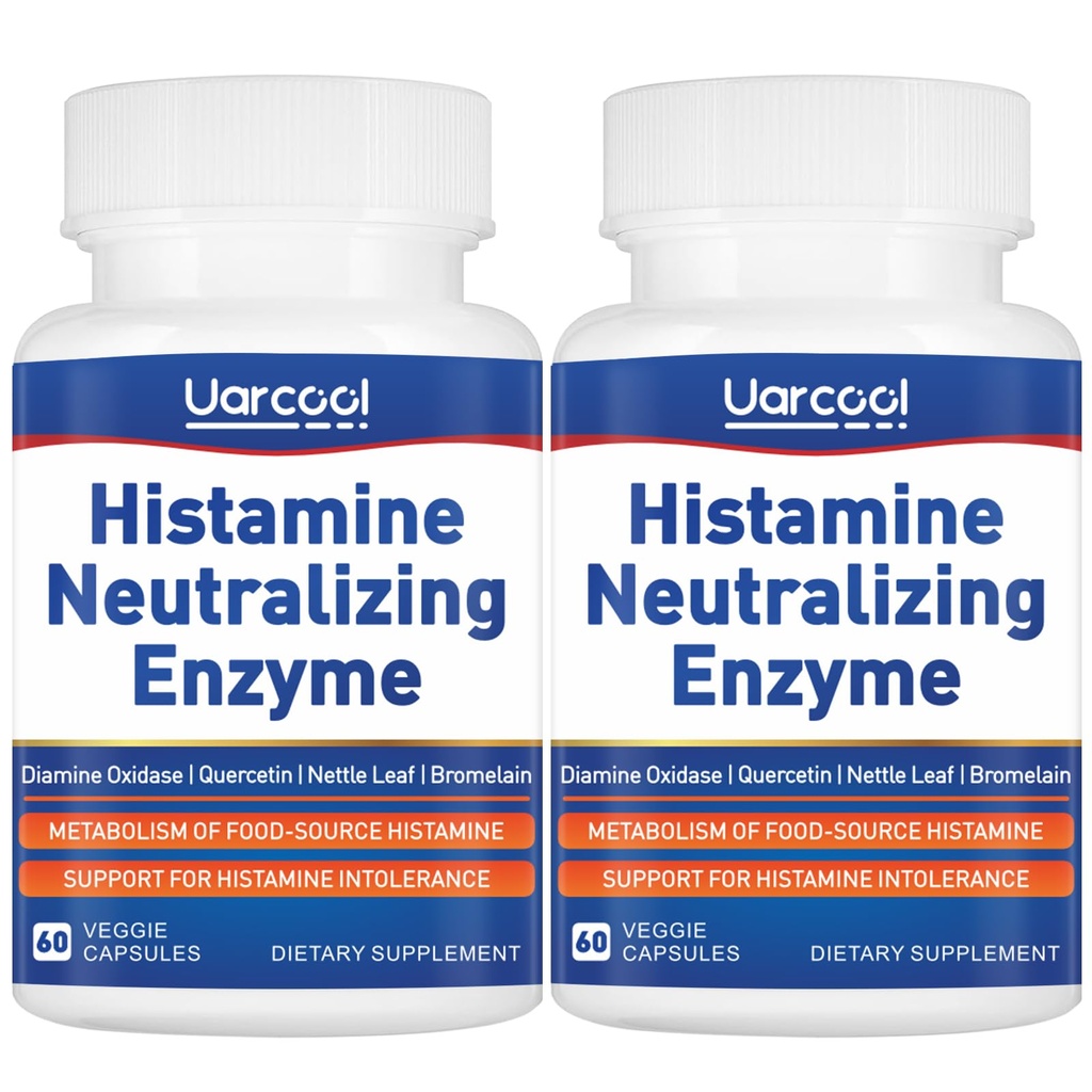 DAO Enzyme Supplement Histamín Diamine Oxidáza Supplement for Hladké trávenie - Made in USA - 60 Softgels (2 fľaše)