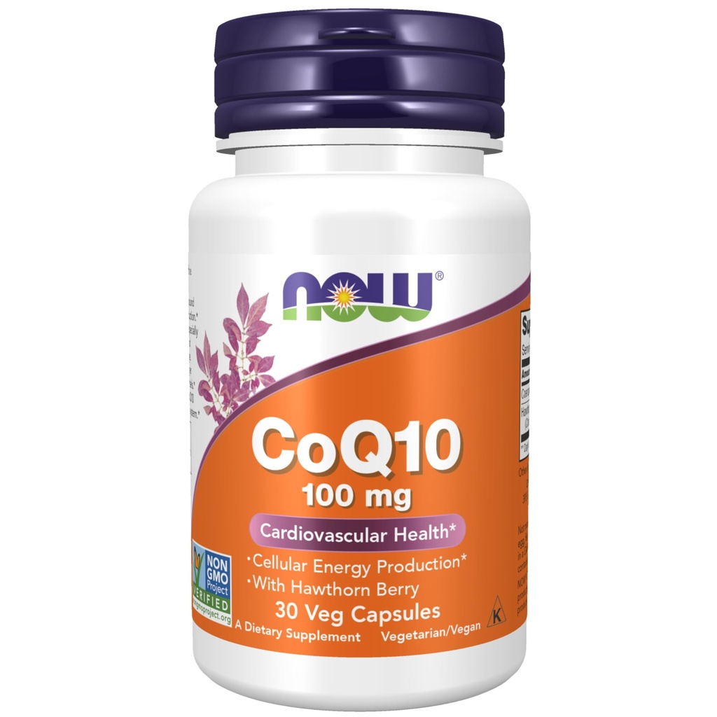 TERAZ Foods Supplements, CoQ10 100 mg with Hawthorn Berry, Pharmaceutical Grade, All-Trans Form produced by Fermentation, 30 Veg Capsules