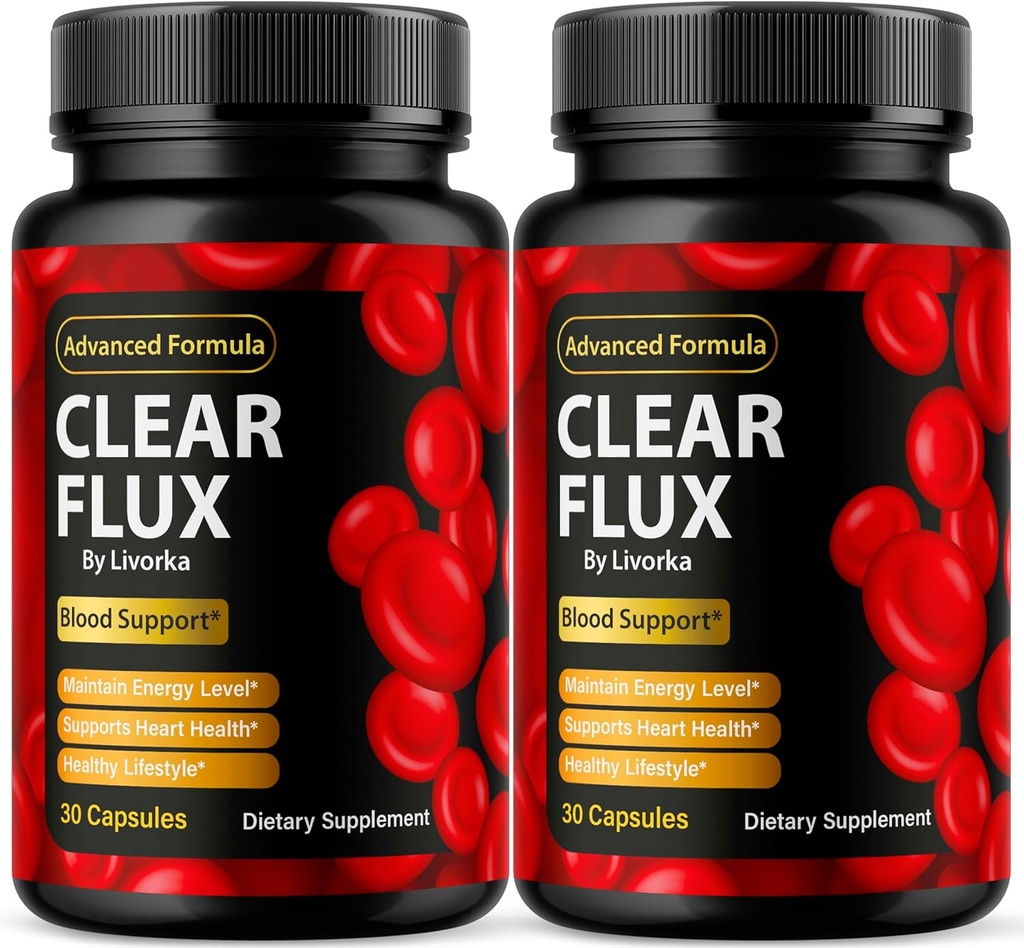 (2 balenia) Clear Flux - Clear Flux Supplement, ClearFlux, Clear Flux Pills, Clear Flux Supplement, Clear Flux Capsules, ClearFlux Support Pills, Clear Flux Advanced Supplement, 60 Kapsule po dobu 2 mesiacov