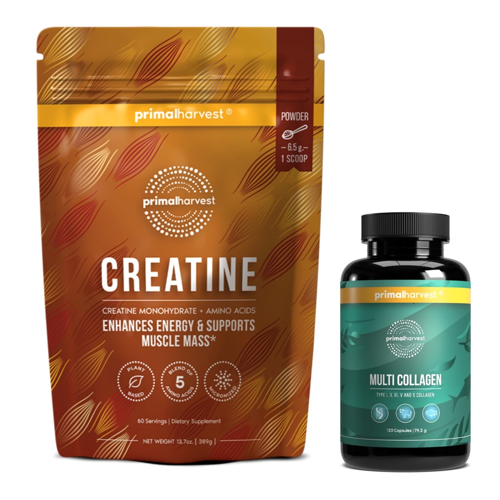 Primal Creatin Powder + Primal Multikolagén Kapsule Bundle 