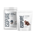 Isopure Bundle of Low Carb 100% Pure Wheey Isolát Protein Powder, Dutch Chocolate, 25g Protein per Serving, 1 Lb, 15 Servings + Isopure 100% Pure Creatin Monohydrate Powder, 100 Servings